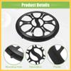 REPAIROCK Universal 8" Car Speaker Grills Cover Round 8 Inch Audio Speaker Subwoofer Guard Protective Case with Mounting Screws ABS Black - Pack of 2 Auto Replacement Parts view 4