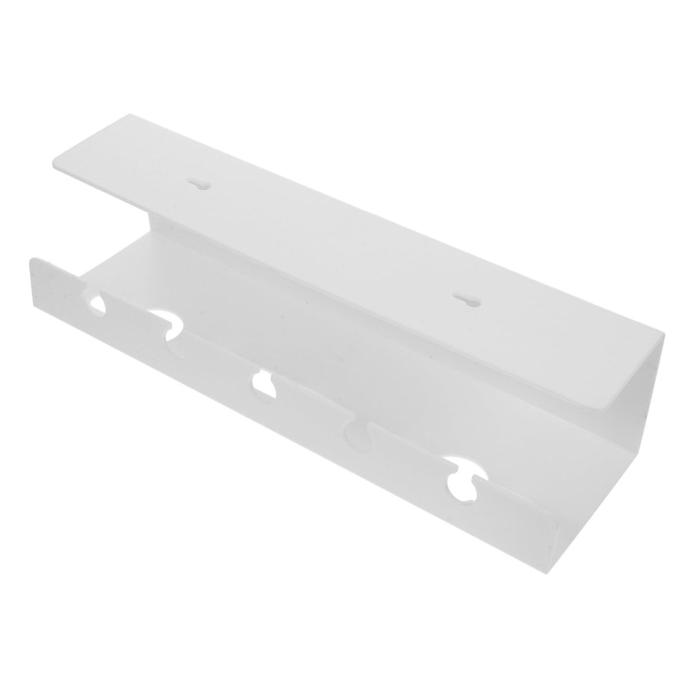 CAXUSD under Desk Cord Organizer Lock Compact Tray for Wire Storage Office to Hide Cables and for Use