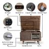 Crosley CR7023A-WA Serenade 8-in-1 Vinyl Record Player with 3-Speed Turntable, Bluetooth, AM/FM Radio, CD, Cassette, and Aux-in, Walnut view 2
