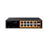 11/12 Port Ethernet Unmanaged PoE Switch, Gigabit Switch ,120W, Gigabit Uplinks, 1.25G SFP Port, Fanless Sturdy Metal ,Plug and Play, Desktop or Wall Mount view 1