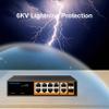 11/12 Port Ethernet Unmanaged PoE Switch, Gigabit Switch ,120W, Gigabit Uplinks, 1.25G SFP Port, Fanless Sturdy Metal ,Plug and Play, Desktop or Wall Mount view 4