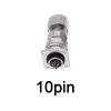 BHUPWZE 1Pcs Servo Motor Connector CM10 10pin Angle Straight 2 Core Servo Encoder Socket DDK Metal Connectors(Straight 10Pin) view 2