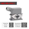 BHUPWZE Heavy Duty Connectors HDC-HE-016-1/2/3/4 F/M 16pin 16A Screw Connection 500V Industrial Rectangular Aviation Connector Plug(HDC-HE-016-1) view 2