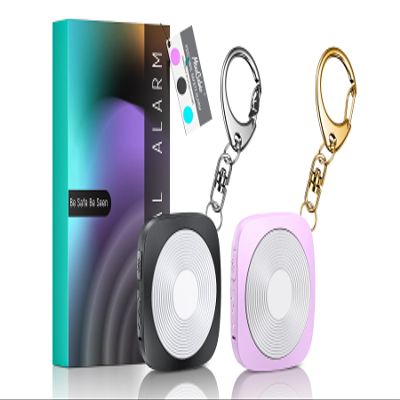 Elecpow Personal Safety Alarm for Women-MissCubie Original Rechargeable Keychain Alarm with Low Battery Alert,130DB Siren and 3 Color LED Flashing Light for Personal Safety (Purple and Black)