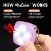 Elecpow Personal Safety Alarm for Women-MissCubie Original Rechargeable Keychain Alarm with Low Battery Alert,130DB Siren and 3 Color LED Flashing Light for Personal Safety (Purple and Black) view 3