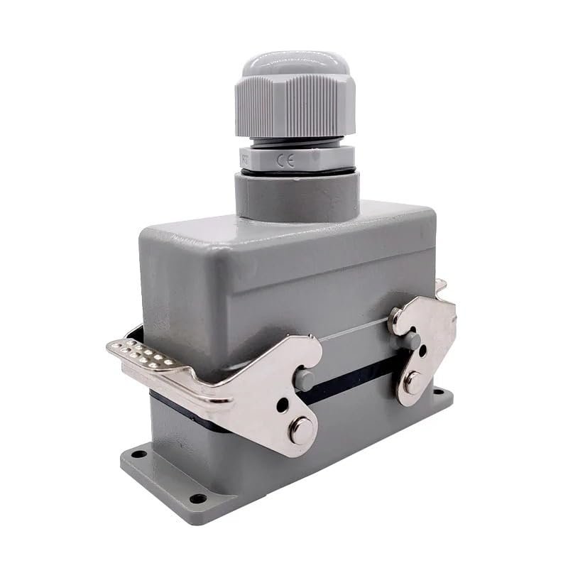 BHUPWZE Heavy Duty Connectors HDC-HE-016-1/2/3/4 F/M 16pin 16A Screw Connection 500V Industrial Rectangular Aviation Connector Plug(HDC-HE-016-4)