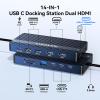 ANYOYO USB C Docking Station Dual Monitor 14-in-1 Docking Station 3 Monitor(2 HDMI+ Video Out) 10Gbps (4*USB-C+1A) +PD100W+Ethernet+SD/TF Laptop Dock Multiport Adapter for Dell/HP/Lenovo/Thinkpad view 2