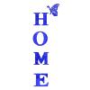 Acrylic Home Letters with Butterfly  3D Mirror Wall Stickers for Living Room, Bedroom, Entryway  Modern Removable Wall Art  DIY Vertical or Horizontal Home Decor (Blue) view 1