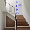 Acrylic Home Letters with Butterfly  3D Mirror Wall Stickers for Living Room, Bedroom, Entryway  Modern Removable Wall Art  DIY Vertical or Horizontal Home Decor (Blue) view 3