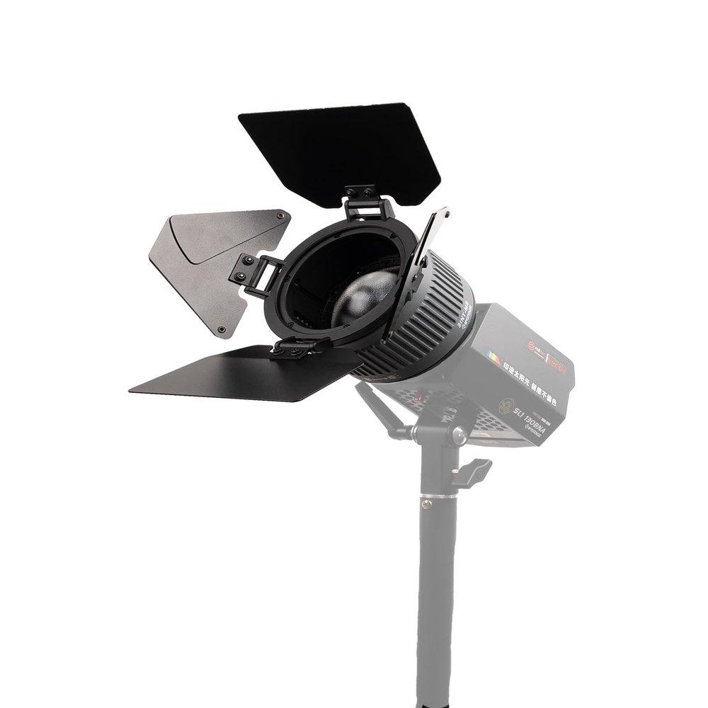 IFOOTAGE 3INT-MB 15-50 Intensifier Fresnel with Mini Bowens Mount,Flexible Angle Control,Compact Barndoor Included,for 60DN,60BNA,130DNA Camera Video Light
