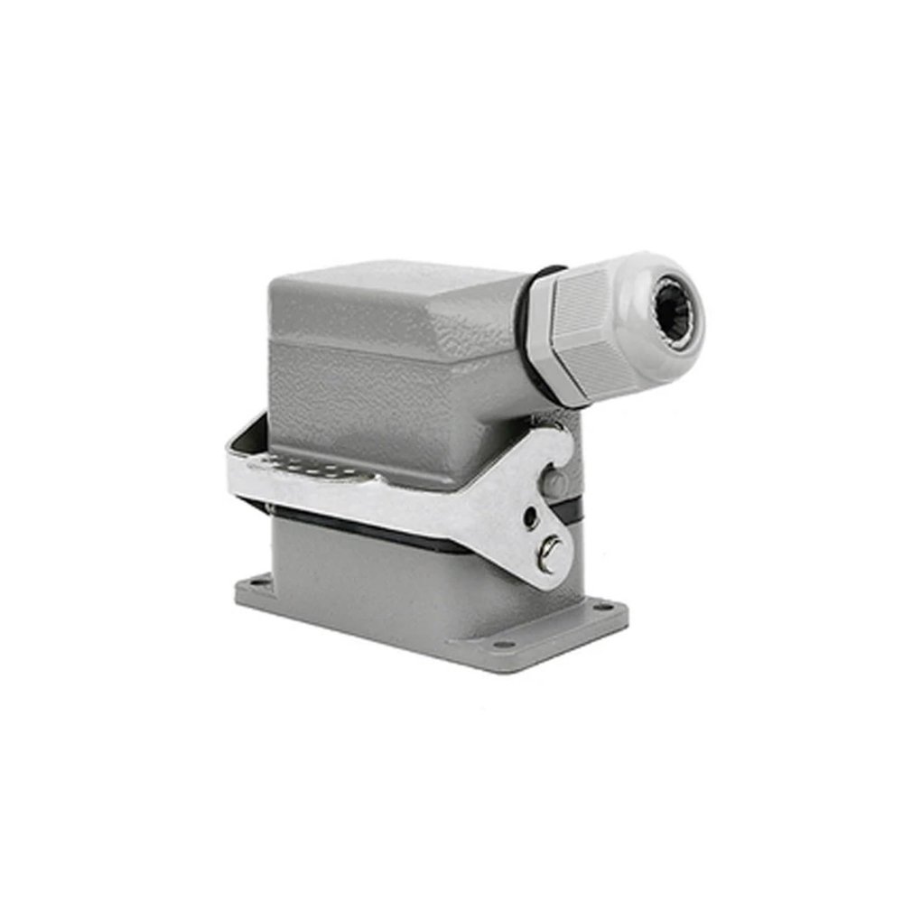 BHUPWZE Heavy Duty Connectors HDC-HE-006-1/2/3/4-L F/M 6pin Screw Connection 16A 500V Industrial Rectangular Aviation Connector Plug(HDC-HE-006-1-L)