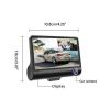 NIHUIFA High-Definition 1080P Car Inches Video Recorder Auto Registrator with 3 Ways Cameras for Vehicle view 4