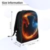 FJWNMET Fire and ice dragons Backpack Waterproof Travel Laptop Backpack Lightweight Casual Daypack for Men Women view 2