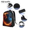 FJWNMET Fire and ice dragons Backpack Waterproof Travel Laptop Backpack Lightweight Casual Daypack for Men Women view 3