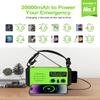 Emergency Crank Radio, 20000mAh Solar Hand Crank Weather Radio NOAA/AM/FM view 4