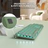 iRoboosta Quiet Keyboard Wired Membrane Keyboard Green, Full Size 104 Keys Typewriter Key Board with Number Pad, Blue LED Backlit, Round Keycaps, Cute Computer Keyboards (Dark Green) view 4