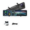 12" 4K Dash Cam CarPlay & Compatible for Android Auto Rearview Mirror Car DVR Night Vision(with ADAS,64G TF Card) view 1