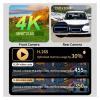12" 4K Dash Cam CarPlay & Compatible for Android Auto Rearview Mirror Car DVR Night Vision(Full Set NO ADAS,64G TF Card) view 4