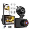 4K Dash Cam for Cars Front and Rear Dual Lens Auto Dashcam Time-Lapse Video Built-in Support Parking Monitor(No Rear Camera,64G1) view 2