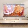BERWDUXA 60/72in Home Theater Projector Screen Manual Pull Down Projection Screen 4K HD 4:3 16:9 Double Sided Movie Screen, Light-Resistant, Wall Mount(72inch-16:9) view 2