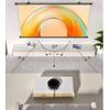 BERWDUXA 60/72in Home Theater Projector Screen Manual Pull Down Projection Screen 4K HD 4:3 16:9 Double Sided Movie Screen, Light-Resistant, Wall Mount(72inch-16:9) view 3