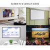 BERWDUXA 60" 50" 40" Projector Screen Manual Pull Down HD 4:3 16:9 Projection Screen Outdoor Indoor Movie Screen for Home Cinema/Meeting/Game(Black Rod,30in(16:9)) view 3