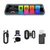 10 Inch Mirror Camera for Car Touch Screen Video Recorder Rearview Mirror Dash Cam Front and Rear Camera Mirror DVR Black Box(Two Lens1080P-10M-BL,32G1) view 1