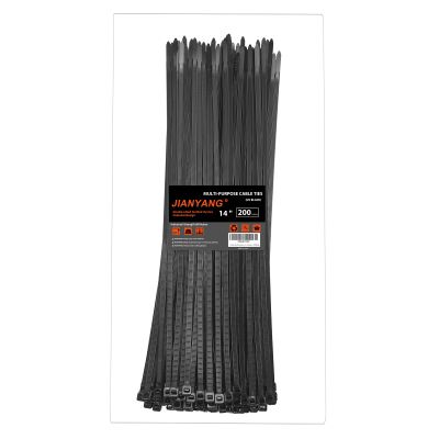 14 Inch Zip Ties Double Sided Toothed,100 LBS Tensile Strength Heavy Duty Cable Wire Ties With Self-Locking Adjustable More Durable Nylon Tie Wraps for Indoor Outdoor200 Pack