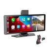 10.26inch Car Dash Cam Auto DVR CarPlay Compatible for Android Auto Universal 4K Dashcam Dashboard Driving Recorder TF Card(T26D and Camera,64G1) view 1