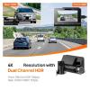 4K Dash Cam A810 Ultra Built-in Auto Record 150FOV Motion Detection A810 Car DVR Support Rear Cam(Front n HW Kit UP03,UHS-I U3 128GB) view 4