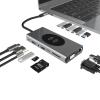 15-in-1 USB-C Docking Station with 4K HDMI, Wireless Phone Charger, for MacBook Pro/Air, Dell, Lenovo, HP - Including VGA, SD/Micro SD/TF Card Reader, Ethernet, USB-C PD,SUB 3.0 & USB 2.0, Audio Jack view 2