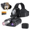 Miasazyr Head Mounted Night Vision Goggles, 1312FT Digital Night Vision Binoculars with Camera, 32GB SD Card for Save 4K Video and 36M Photos, 8X Digital Zoom, Flashlight for Camping view 1