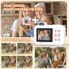 Kids Camera Instant Print, Christmas Birthday Gifts Toys for Girls Boys Age 4 5 6 7 8 9 10 11 12 Years Old,1080P HD Dual-Lens Selfie Digital Camera with 5 Rolls Print Paper Stickers Pens & 32G Card view 4