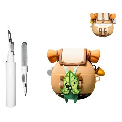 [3 in 1] Silicone Korok Case Compatible with Airpods 4 with Keychain, Cute Cartoon Anime Yahaha Protective Cover with Cleaning Kit Compatible with AirPods 4 with Active Noise Cancellation