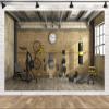 CORFOTO 10x8ft Gym Equipment Backdrop Sports Fitness Room Photography Background Gym Theme Party Home Fitness Room Decor Birthday Photoshoot Background Studio Booth Props view 3
