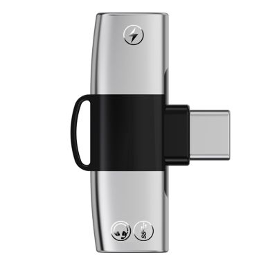 Aurgiarme Elbow 2 in 1 USB C Male to 2 USB C Female Adapter Headphone Plugs Converter Splitter Fast Charging Adapter