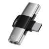 Aurgiarme Elbow 2 in 1 USB C Male to 2 USB C Female Adapter Headphone Plugs Converter Splitter Fast Charging Adapter view 3