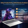 HP 15.6'' FHD IPS Touchscreen Laptop, Intel i7-1255U, 16GB DDR4 RAM, 800GB Storage(512GB SSD+288GB Docking Station Set), Intel Iris Xe Graphics, Wi-Fi 6E, Number Pad, Windows 11 Pro, Silver view 3
