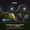 SYNCO XTALK XPro5 Wireless Intercom Headset System 2.4 GHz 500M/1640FT Full Duplex for 5 Person Communication with Noise Cancerllation for Live Show Stage Performance Movie Shoot view 2