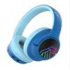PowerLocus Kids Wireless Headphones, Bluetooth Kids Headphones LED Lights Over Ear with 74/85/94dB Volume Limited, 45H Playtime,Built-in Mic, Two Device Share Mode, HD Stereo for Travel/PC/Tablet view 1