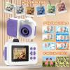 Kids Camera Instant Print, Christmas Birthday Gifts Toys for Girls Boys Age 4 5 6 7 8 9 10 11 12 Years Old,1080P HD Dual-Lens Selfie Digital Camera with 5 Rolls Print Paper Stickers Pens & 32G Card view 2