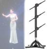 CUIYMXSC 3D Hologram Advertising Display Fan Projector, 3 PCS Splicing Units, Vertical Advertising Machine Rotating Hologram Projection Equipment view 1