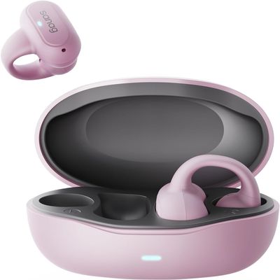 Sanag Z50S 2025 Upgrade Open Ear Free Clip-On Headphones, HiFi Sound Quality True Wireless Bluetooth Earphones, IPX4 Waterproof Sports Earbuds, 56H Playtime OWS Sport Running, App Custom Settings