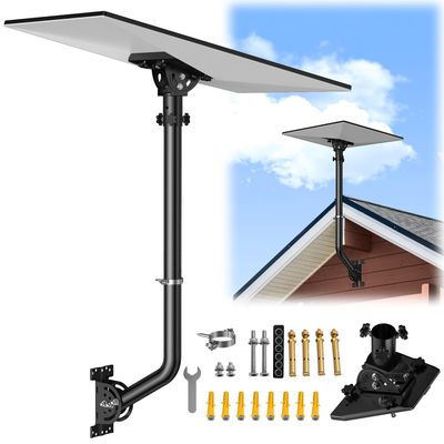 Starlink Gen 3 Mount 360 Adjustable Starlink Pole Mounting Kit with Gen3 Pipe Adapter, 24" Long Wall Mount Bracket for Standard V3 Satellite Internet Kit, Star-Link Pole Mount for Roof