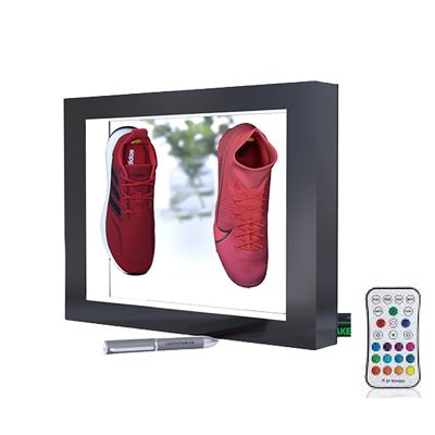 FXNFXLA Levitating Shoe Display Stand, Magnetic Floating Sneakers Rack Holder, 16 Colors LED Light Display, 360 Degree Rotating Shoe Display for Sneaker from 350-550g