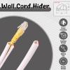 Wall Cord Hider Self Adhesive Wall Cable Concealer Flexible Cable Hider Cover Wire Cover Raceway Wall Cord Cover Hider 3/5/8 Meter for Hiding Cable (8m) view 2