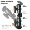 WINDFRD 1.5" Double Ball Mount with Two AMPS Round Plates, Tablet/Fish Finder Mount, Double Socket Swivel Ratchet Arm with 1.5 inches / 38mm / C Size Ball, Compatible with RAM, Arkon, iBolt and More view 2