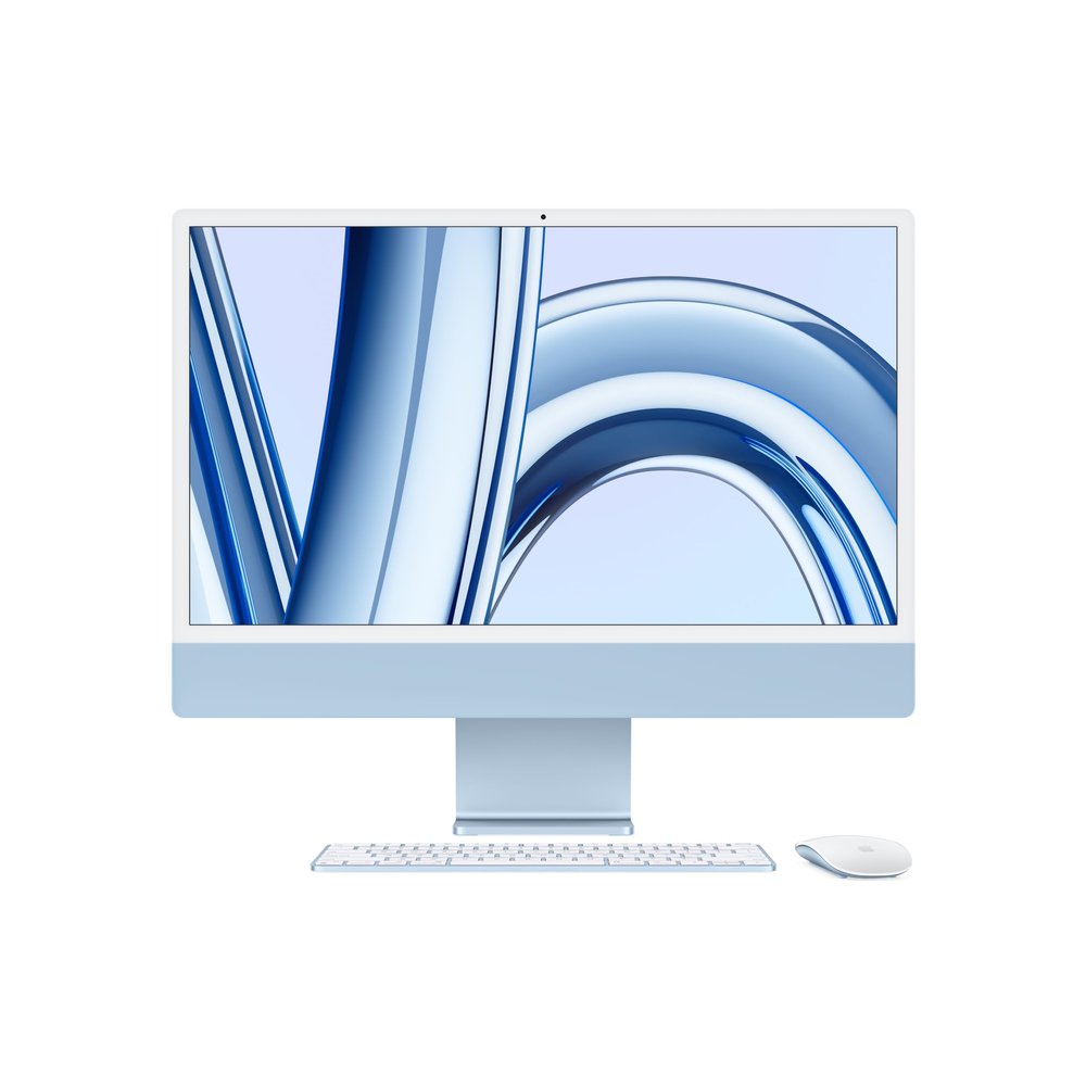 Apple 2023 iMac with Apple M3 chip (24-inch, 8GB RAM, 512GB SSD Storage) (QWERTY English) Blue (Renewed)