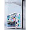 ATX Case, Mid-Tower PC Gaming Case ATX/M-ATX - Front I/O USB 3.0 Port - Tempered Glass Side Panel - Support Water Cooling - 10 Fan Position(R) view 2