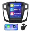 10.4 Inch IPS Touchscreen Android 12 Car Stereo for Ford Focus 2012-2018 with Wireless CarPlay & Android Auto 2+32GB Car Radio, Support GPS, WiFi 6, Bluetooth,5.4, FM, Backup Camera, SWC, Dual USB view 1